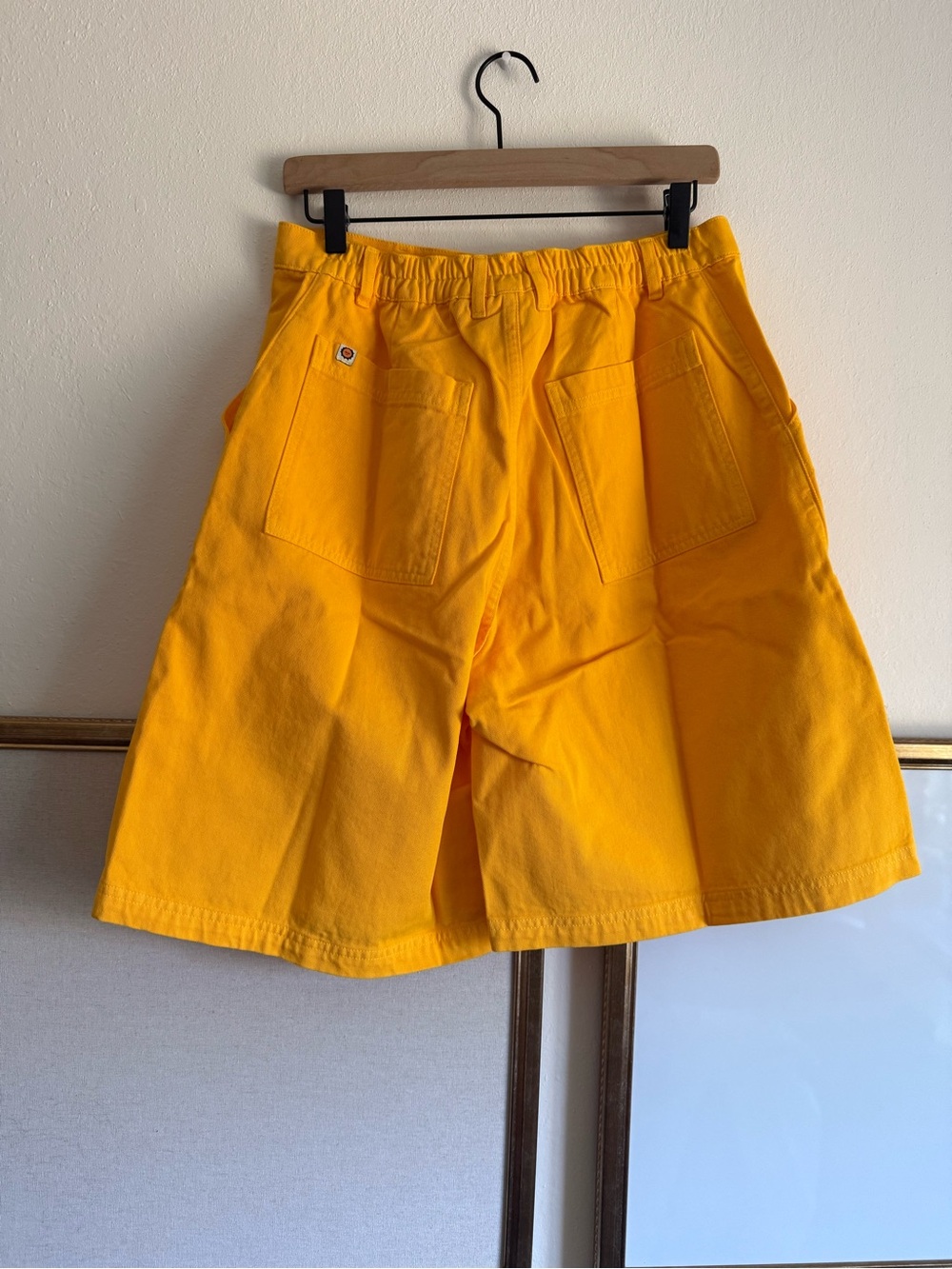Big Bud Press Longline Shorts in vibrant yellow size M NWT - Picture 2 of 5